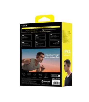 Baseus Eli Fit Open- Ear Headset Wireless Connectivity/Music USB Type-C Bluetooth Black