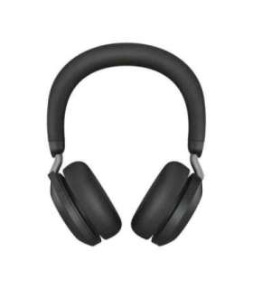 Jabra Evolve2 75 Headset Wired and Wireless Headband Calls/music USB Type-C Bluetooth Charging stand Black
