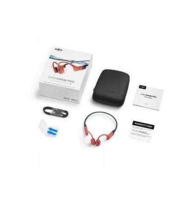 Shokz OpenSwim Pro Red wireless bone conduction headphones