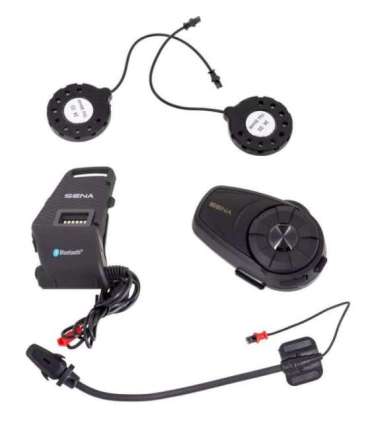 Sena 10S motorcycle intercom 4 channels 1600 m Black