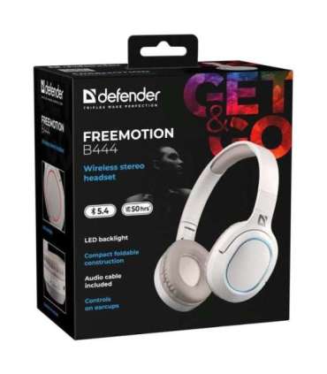 HEADPHONES DEFENDER BLUETOOTH FREEMOTION B444 BEIGE
