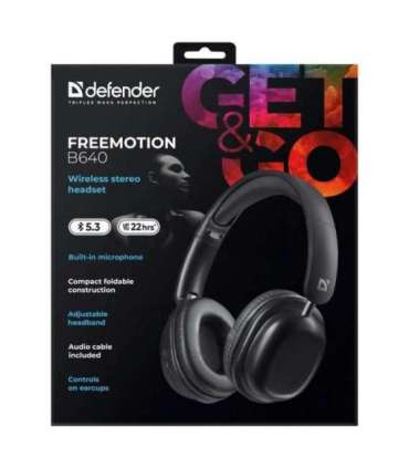 HEADPHONES DEFENDER BLUETOOTH FREEMOTION B640 BLACK