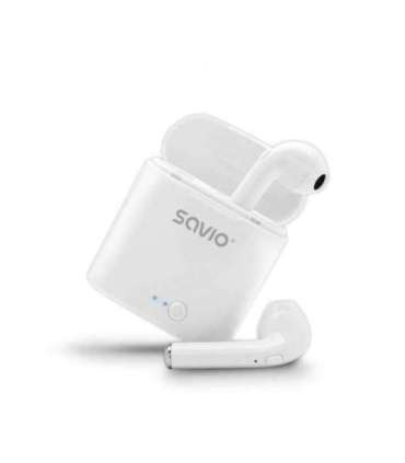 Savio TWS-01 Wireless Bluetooth Earphones, White