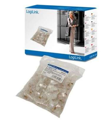 MP0002 CAT5e Modular PlugSuitable for 8P8C Round CablePlug unshieldedGold-plated contacts Transparent