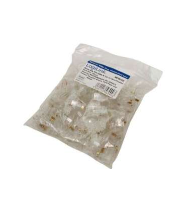 MP0002 CAT5e Modular PlugSuitable for 8P8C Round CablePlug unshieldedGold-plated contacts Transparent