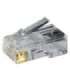 MP0002 CAT5e Modular PlugSuitable for 8P8C Round CablePlug unshieldedGold-plated contacts Transparent