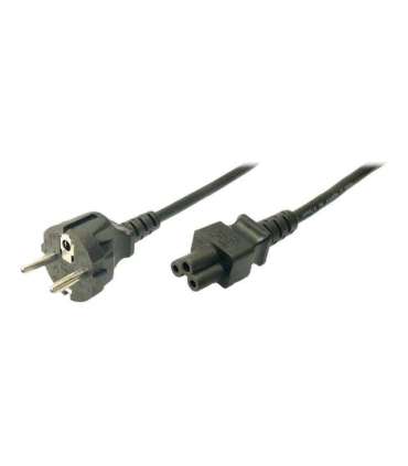 Logilink Black CEE7/7 Schuko C5 coupler