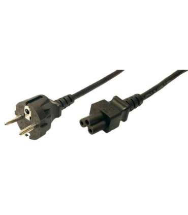 Logilink Black CEE7/7 Schuko C5 coupler