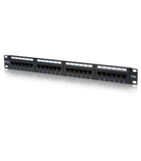 Digitus Patch Panel DN-91524U Black Category: CAT 5e Ports: 24 x RJ45 Retention strength: 7.7 kg Insertion