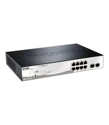 D-LINK DGS-1210-10P, Gigabit Smart III Switch with 8 10/100/1000Base-T PoE ports and 2 combo 1000Base-T/MiniGBIC (SFP)