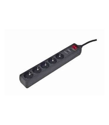 Surge Protector SPG5-C-5/ 1.5 m/ 5 Sockets/ Black
