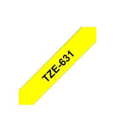 Brother TZe-631 Laminated Tape Black on Yellow TZe 8 m 1.2 cm