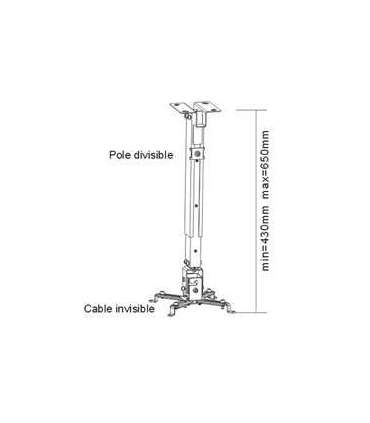 Sunne Projector Ceiling mount PRO02S Tilt, Swivel Maximum weight (capacity) 20 kg Silver