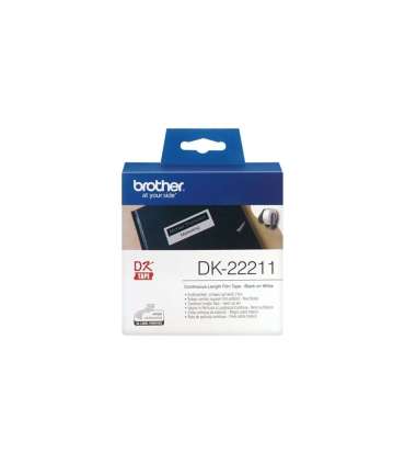 Brother DK-22211 Continuous Length Paper Label Black, White DK 29mm 15.24 m