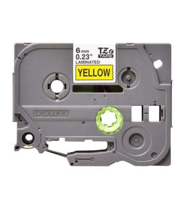 Brother TZe-611 Laminated Tape Black on Yellow TZe 8 m 6 cm