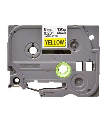 Brother TZe-611 Laminated Tape Black on Yellow TZe 8 m 6 cm