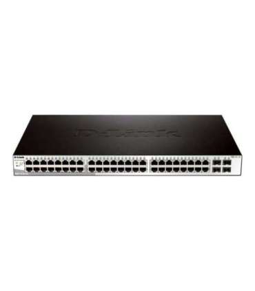 D-LINK DGS-1210-52, Gigabit Smart Switch with 48 10/100/1000Base-T ports and 4 Gigabit MiniGBIC (SFP) ports, 802.3x Flow