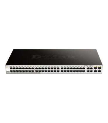 D-LINK DGS-1210-52, Gigabit Smart Switch with 48 10/100/1000Base-T ports and 4 Gigabit MiniGBIC (SFP) ports, 802.3x Flow
