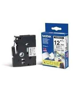 Brother TZe-FX231 Flexible ID Laminated Tape Black on White TZe 8 m 1.2 cm