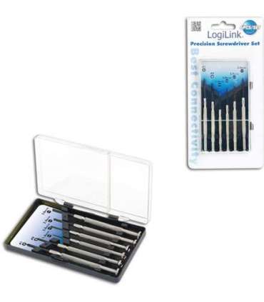 Logilink Small Screwdriver Set, 6pcs Incl. transport boxThe set includes1x slot driver 1.4 mm1x slot driver 2.0 mm1x