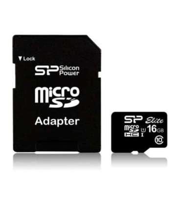 Silicon Power Elite UHS-I 16 GB MicroSDHC Flash memory class 10 SD adapter