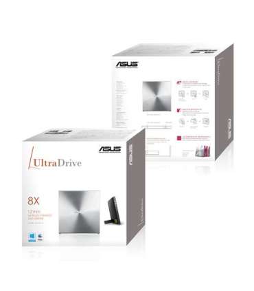 Asus SDRW-08U5S-U Interface USB 2.0 DVD±RW CD read speed 24 x CD write speed 24 x Metallic Notebook