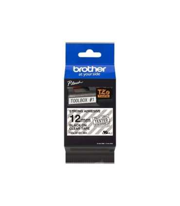 Brother TZe-S131 Strong Adhesive Laminated Tape Black on Clear TZe 8 m 1.2 cm