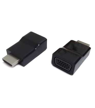 Gembird HDMI to VGA adapter, single port Black HDMI VGA