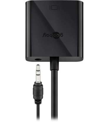 Goobay HDMI/VGA adapter, nickel plated 68793 Black HDMI male (type A) VGA female (15-pin)