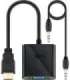 Goobay HDMI/VGA adapter, nickel plated 68793 Black HDMI male (type A) VGA female (15-pin)