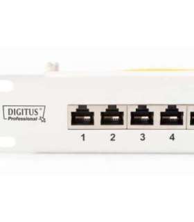 Digitus Patch Panel DN-91624S White Category: CAT 6 Ports: 24 x RJ45 Retention strength: 7.7 kg Insertion