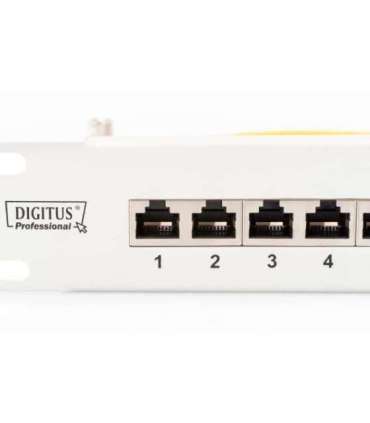 Digitus Patch Panel DN-91624S White Category: CAT 6 Ports: 24 x RJ45 Retention strength: 7.7 kg Insertion