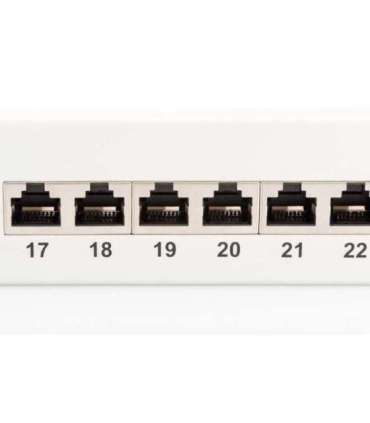 Digitus Patch Panel DN-91624S White Category: CAT 6 Ports: 24 x RJ45 Retention strength: 7.7 kg Insertion