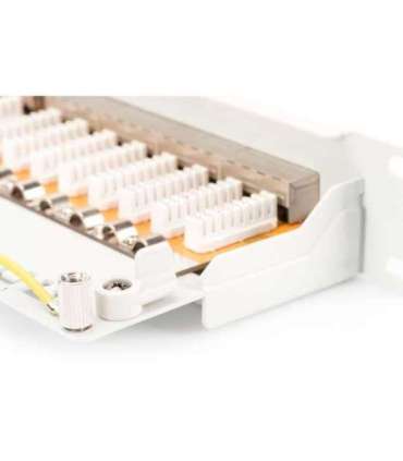 Digitus Patch Panel DN-91624S White Category: CAT 6 Ports: 24 x RJ45 Retention strength: 7.7 kg Insertion
