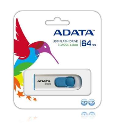 ADATA C008 64 GB USB 2.0 White/Blue