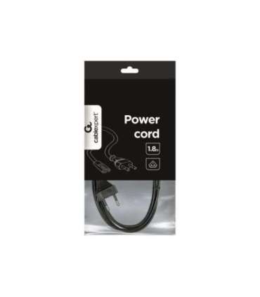 Cablexpert Power cord (C7), VDE approved Black Power plug type C