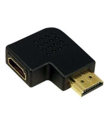 HDMI Adapter, AM to AF in 90 degree flat angled Logilink