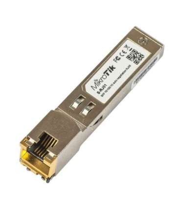 MikroTik S-RJ01 SFP Copper RJ-45 10/100/1000 Mbit/s Maximum transfer distance 100 m 0 to +85C