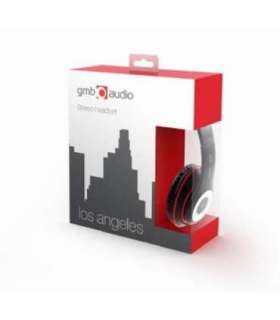 Gembird Stereo headset, "Los Angeles" + microphone, passive noise canceling Black