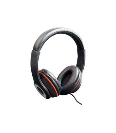 Gembird Stereo headset, "Los Angeles" + microphone, passive noise canceling Black