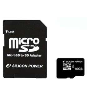 Silicon Power 16 GB MicroSDHC Flash memory class 10 SD adapter