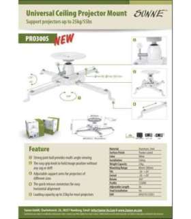 Sunne Projector Ceiling mount Turn, Tilt White