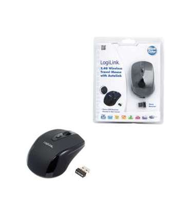 Logilink Maus optisch Funk 2.4 GHz 2.4GH wireless mini mouse with autolink wireless Black