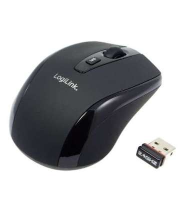 Logilink Maus optisch Funk 2.4 GHz 2.4GH wireless mini mouse with autolink wireless Black