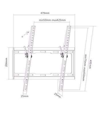 Sunne Wall mount 32-55-ET Tilt 32-55 " Maximum weight (capacity) 35 kg Black