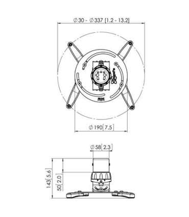 Vogels Projector Ceiling mount Turn, Tilt Maximum weight (capacity) 15 kg White