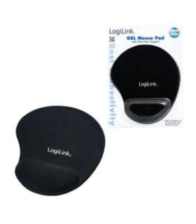 Mousepad with Gel Wrist Rest Support, Logilink ID0027 Black