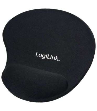 Mousepad with Gel Wrist Rest Support, Logilink ID0027 Black