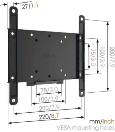 Vogels Wall mount MA2000-A1 Fixed 26-40 " Maximum weight (capacity) 30 kg Black