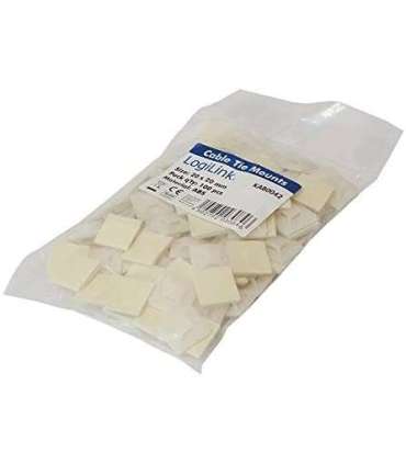 Cable Tie Mounts 20x20 mm KAB0042 Self-adhesive, for cable ties